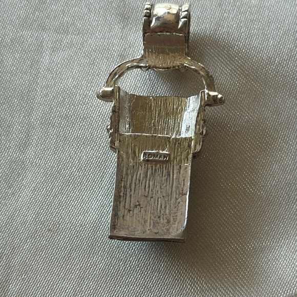 Boho Turquoise Stone Pendant Slide With Hook Turquoise Earrings Set Silver Tone - Picture 10 of 11